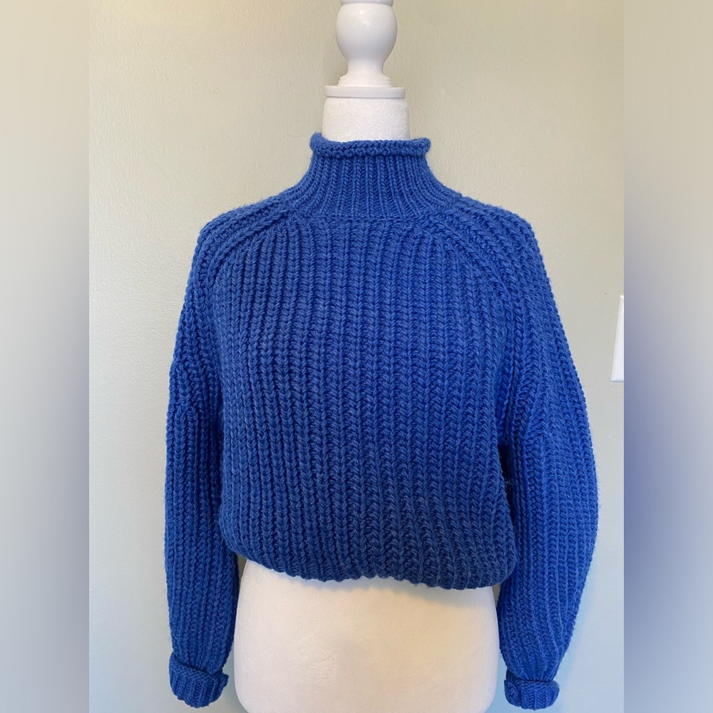 Colbalt Blue Turtleneck Sweater